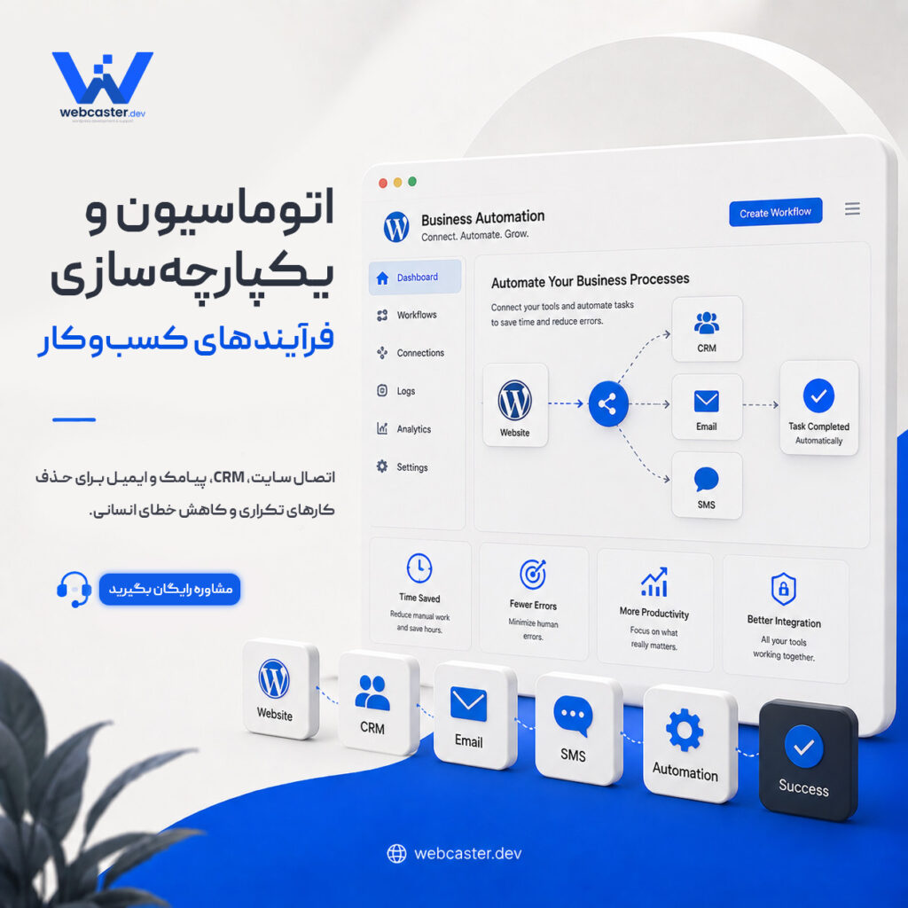 اتوماسیون و یکپارچه‌سازی فرآیندهای کسب‌وکار - وب‌کاستر